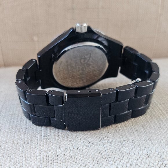 Minnie Mouse Disney Wristwatch Black Tone Metal Strap Analog Accutime Watch - Picture 7 of 12